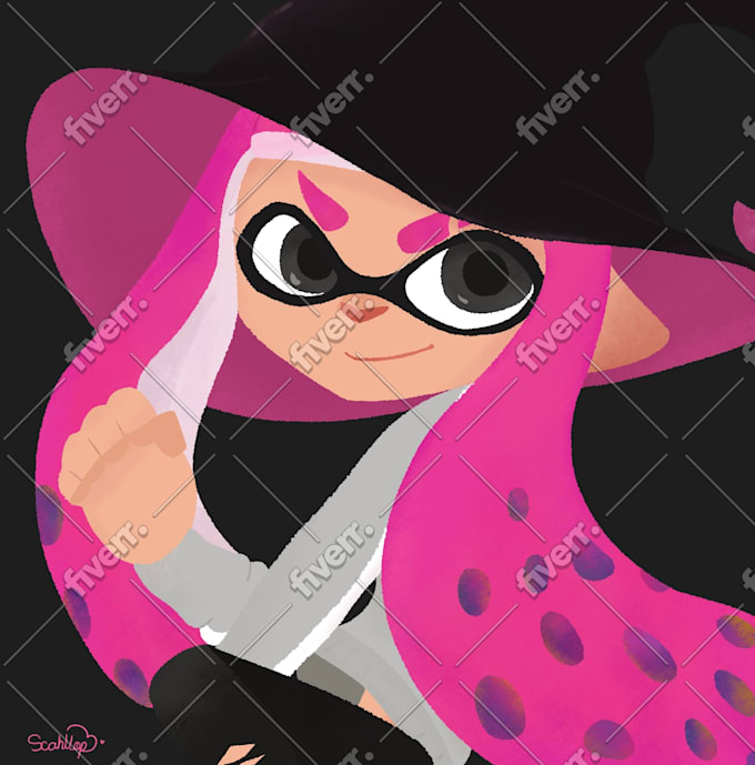 Draw you an icon in splatoon art style by Dachiixd | Fiverr