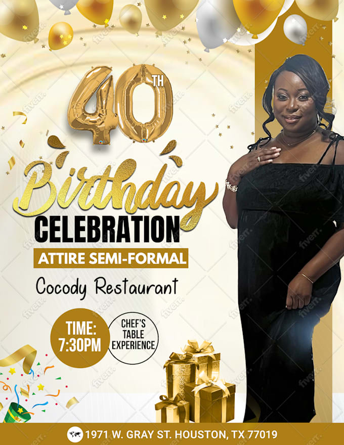 40th Birthday Flyer