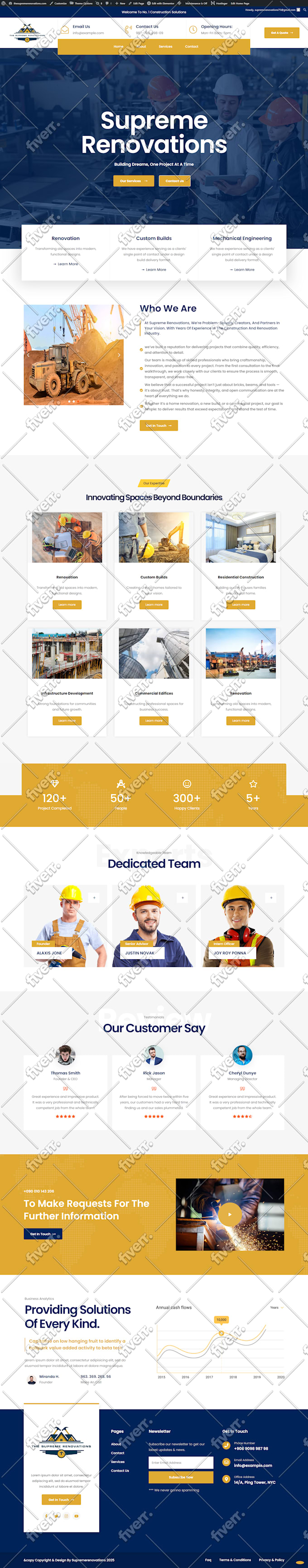 design a modern and responsive wordpress website or blog with SEO