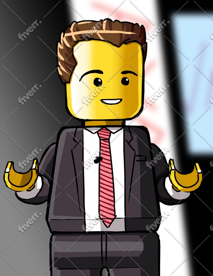 draw a lego style caricature for you
