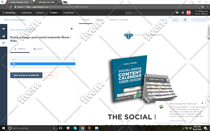 create hubspot landing page and mail templates