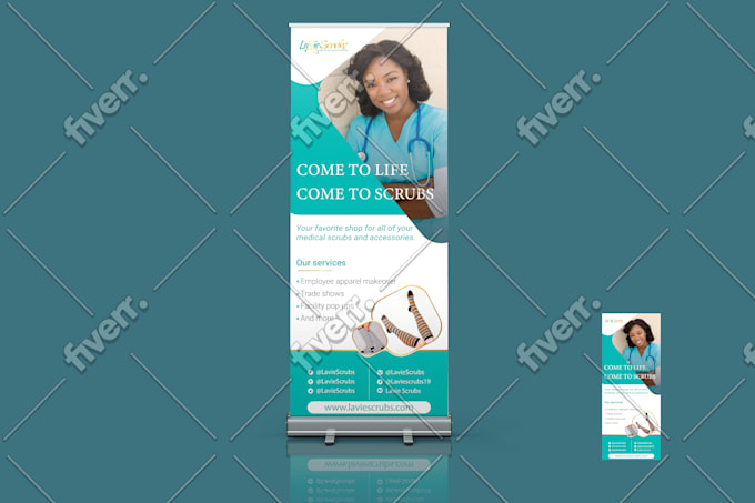 Do Roll Up Banner Retractable Billboard Design In 6 Hours By