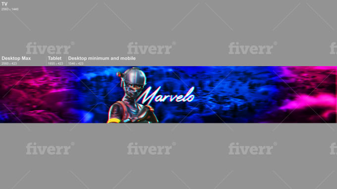 Create a perfect fortnite youtube banner with cool effects by Joejacklin