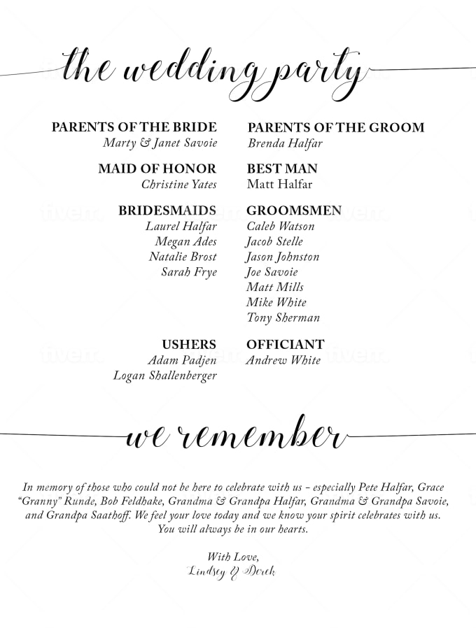 Design Your Elegant Wedding Program By Natoyachung