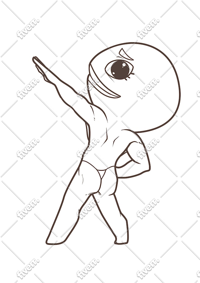 Make Cute Chibi Base On Anime Cartoon And Self Potrait By Frenzano