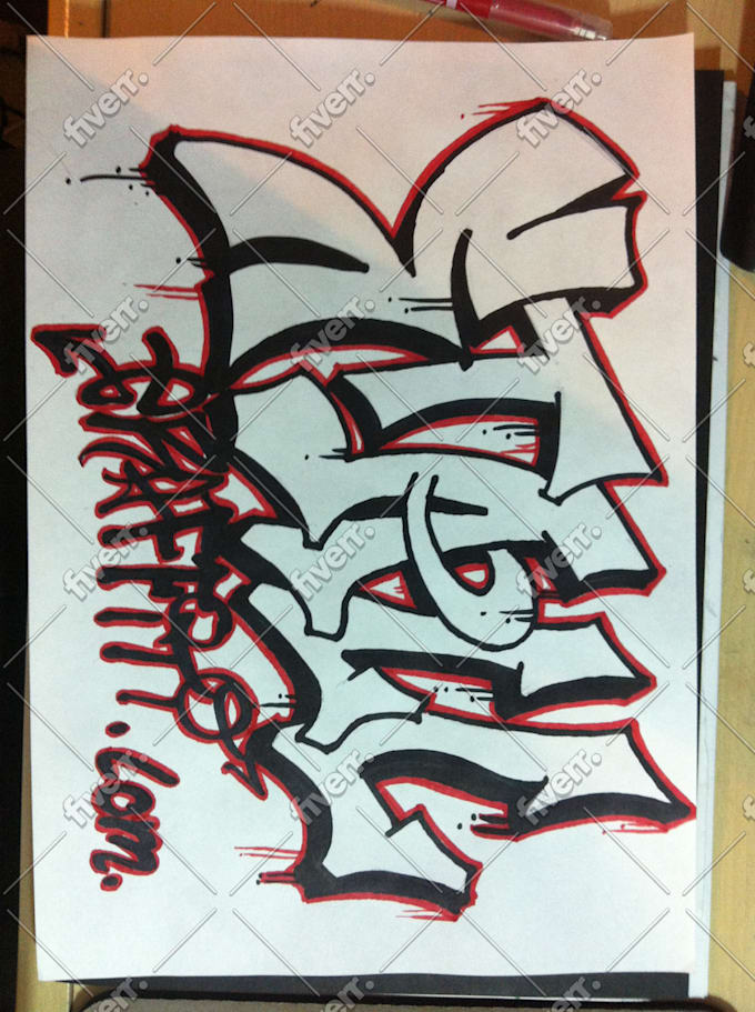 How to draw graffiti letters step by step a-z for beginners image