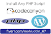 install and configure any PHP scripts from codecanayon