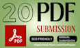 do a manual PDF submission to top 20 document sharing sites
