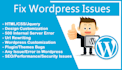 fix wordpress errors, issues and problems