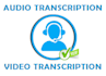 provide flawless  20 mins video or audio transcription