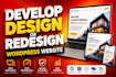 develop, design or redesign wordpress website, wordpress website development