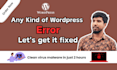 fix wordpress issues, bugs, errors, remove viruses, and update wp website