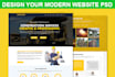 design your modern website PSD template