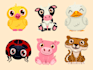 create cartoon animals illustration