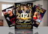 do christmas, party, music band, barbershop   beauty salon new year flyer