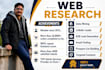 do web research, data mining, mailing list development