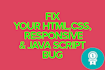fix html, css, responsive and bootstrap bugs