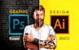 create any kind of graphic design with idea