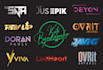 dj music, typography, brand artist, rap rock, hiphop, signature or band logo