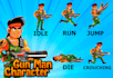 design 2d game character and sprite animation for unity