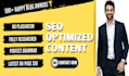 do SEO article writing, blog writing and content writing