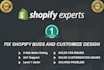fix shopify bugs and customize shopify store