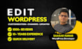 edit wordpress website, make wordpress changes or update wordpress website