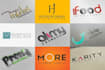create minimalist and flat logo for your business