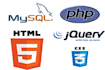 write html, css, bootstrap, php, mysql codes