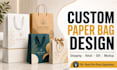 design luxury paper bag, shopping bag and retail bag packaging