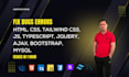 fix html, css3, tailwindcss, js, jquery, bootstrap, mysql, bug issues