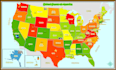 design detailed USA region maps for reports, presentations or websites