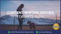 research and write top notch dogs, cats and all pets SEO blogs and articles