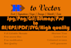 redraw, recreate, vector trace your logo or image  to vector files