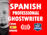 be your book writer in spanish, ghostwriting script service