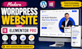 design wordpress website with elementor pro