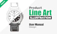 design product line art or manual product instructions