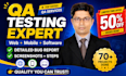 do manual QA testing for website and mobile apps with detailed bug report