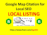 do local listings or google map citation for local SEO