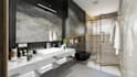 design interior 3d rendering for bathroom