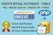 design and create mysql database tables for your project