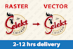 vectorize redraw recreate your logo into vector