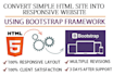convert a simple HTML page into fully responsive webpage