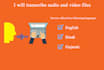 transcribe audio and video files