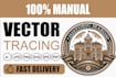 redraw, vectorize, convert logo or graphic to vector