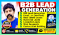 do b2b lead generation, email list building, web research, contact list