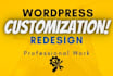 customize your wordpress website