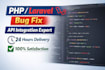 fix laravel, PHP, codeigniter bugs, API integration and server issues