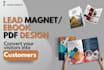 design ebook, guide, workbook,  PDF, lead magnet, and planner