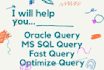 write optimized sql queries and fix database issues